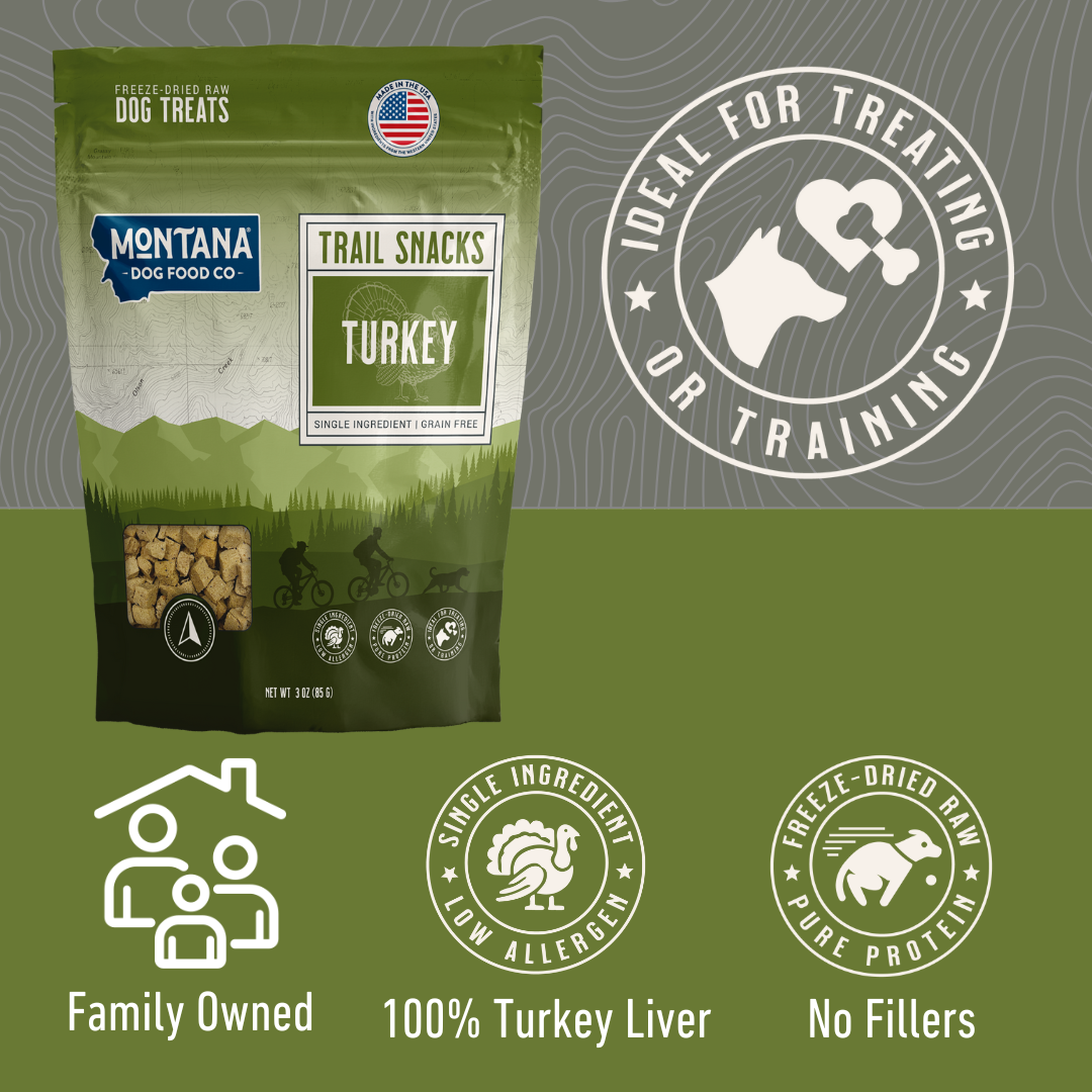 Turkey Liver Freeze-dried Raw Trail Snacks (Treats) for Dogs 3oz