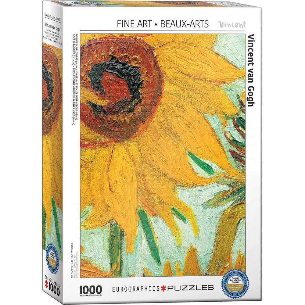 Twelve Sunflowers (Detail) 1000 Piece Jigsaw Puzzle Eurographics