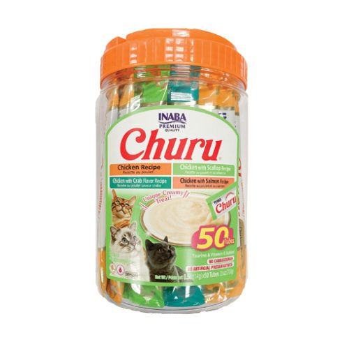 Churu Creamy Cat Treats 50 Count Jar Bulk Pack for All Cats