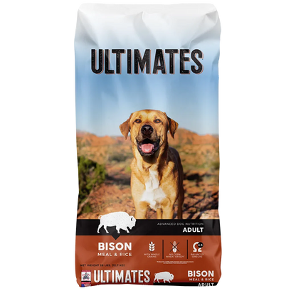 Ultimates Adult Bison Meal & Rice Dry Dog Food (28lb)