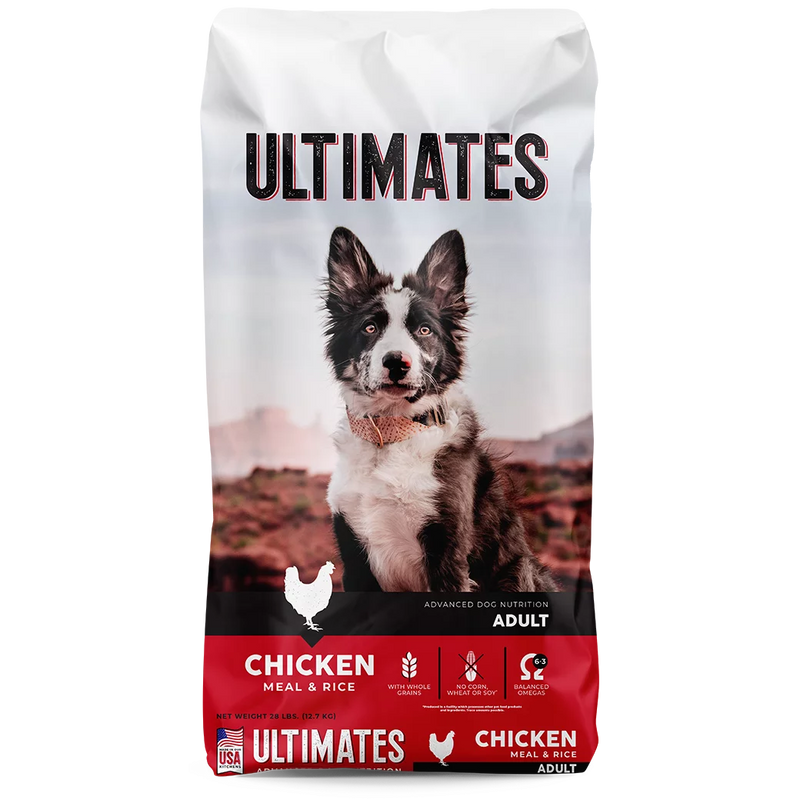 Ultimates Adult Chicken Meal & Brown Rice Dry Dog Food (28lb)