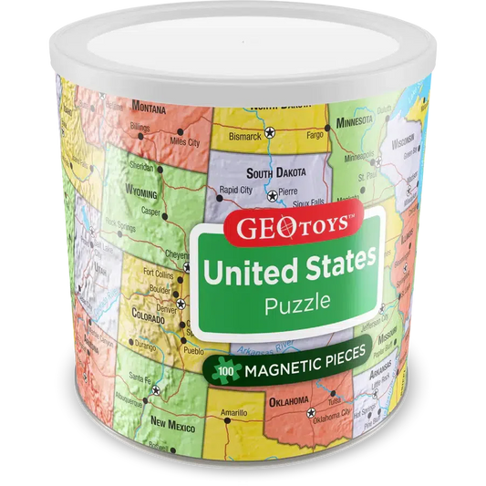 United States Map 100 Piece Magnetic Jigsaw Puzzle Geotoys