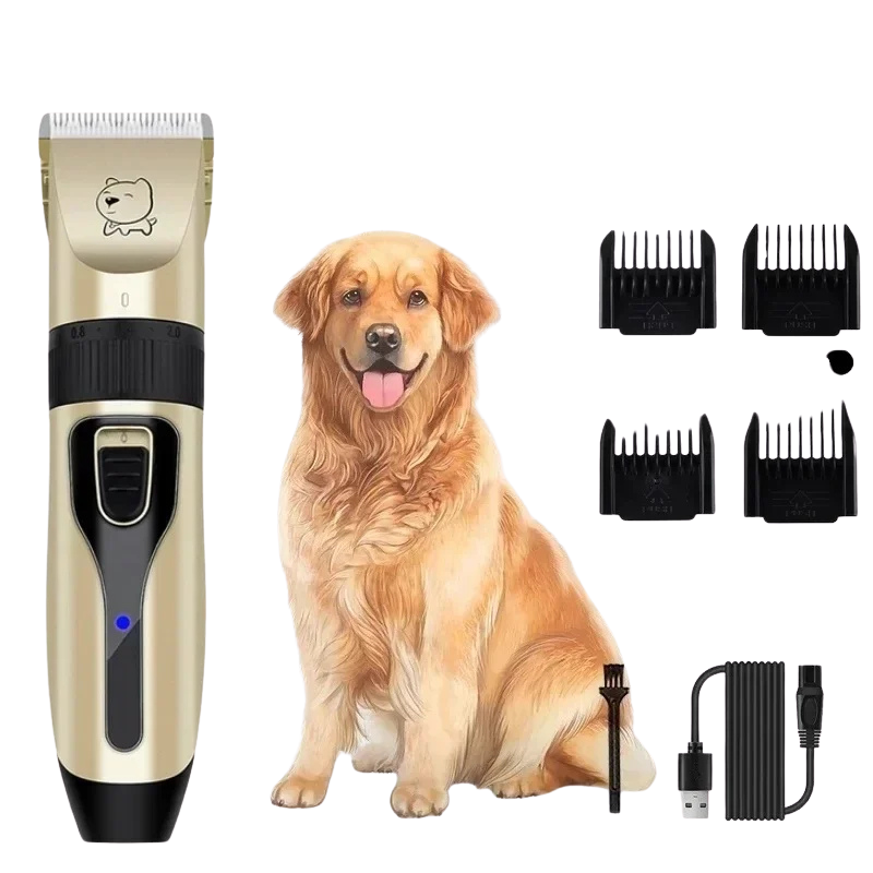 Professional Pet Hair Clipper – USB Grooming Trimmer for Dogs & Cats - WTN Essentials - Gold - 14:175#Gold
