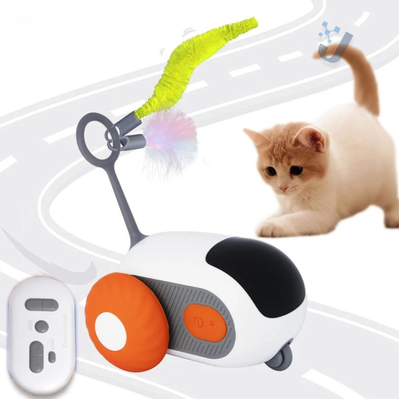 Smart Interactive Pet Car Toy – Remote Moving Toy for Cats & Dogs - WTN Essentials