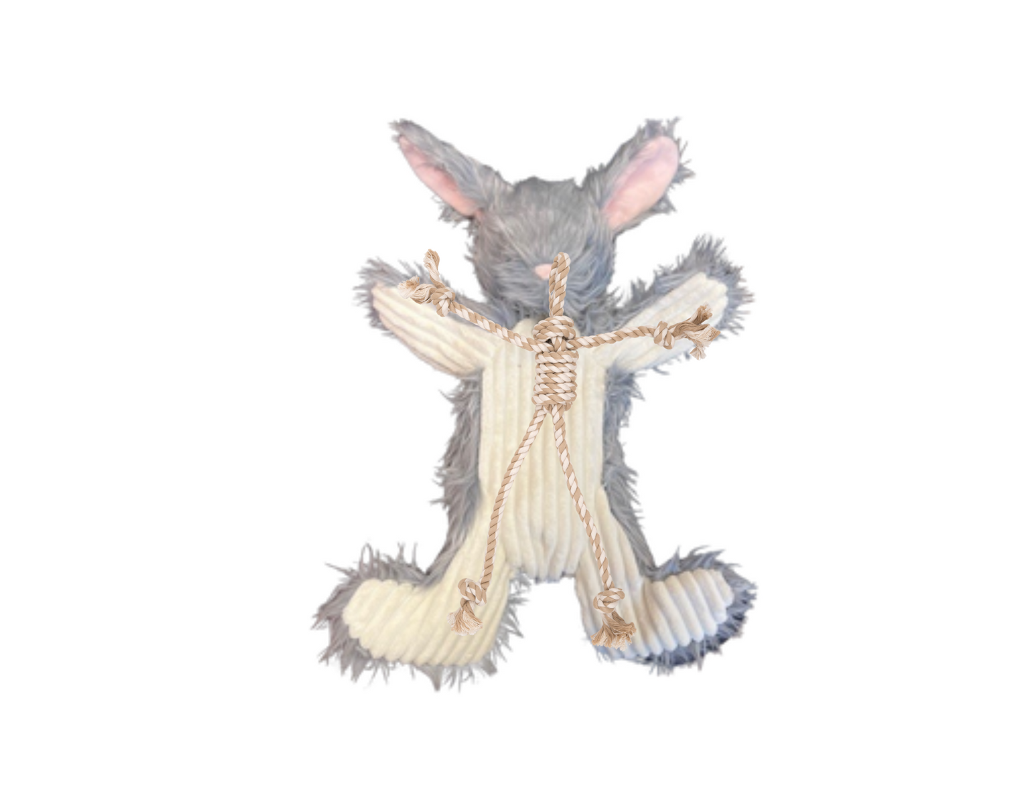 Dog Toys-Birch Bunny X-Brace Durable Squeaky Plush Dog Toy