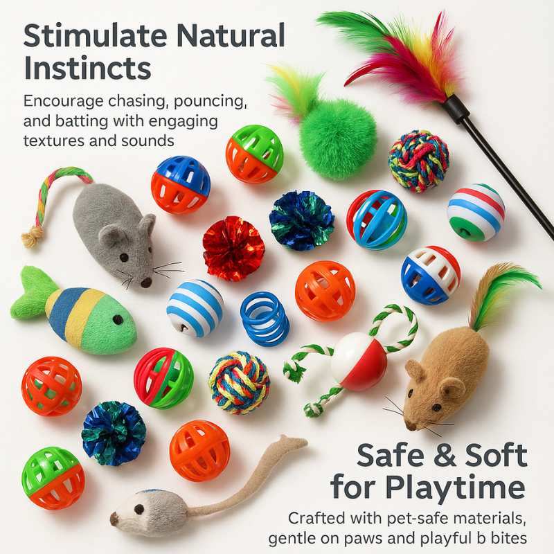 Kitten Toys Variety Pack – Interactive Play Set for Curious Cats - WTN Essentials