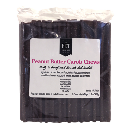 Peanut Butter Carob Chew 8 Pack - The Pet Gourmet®
