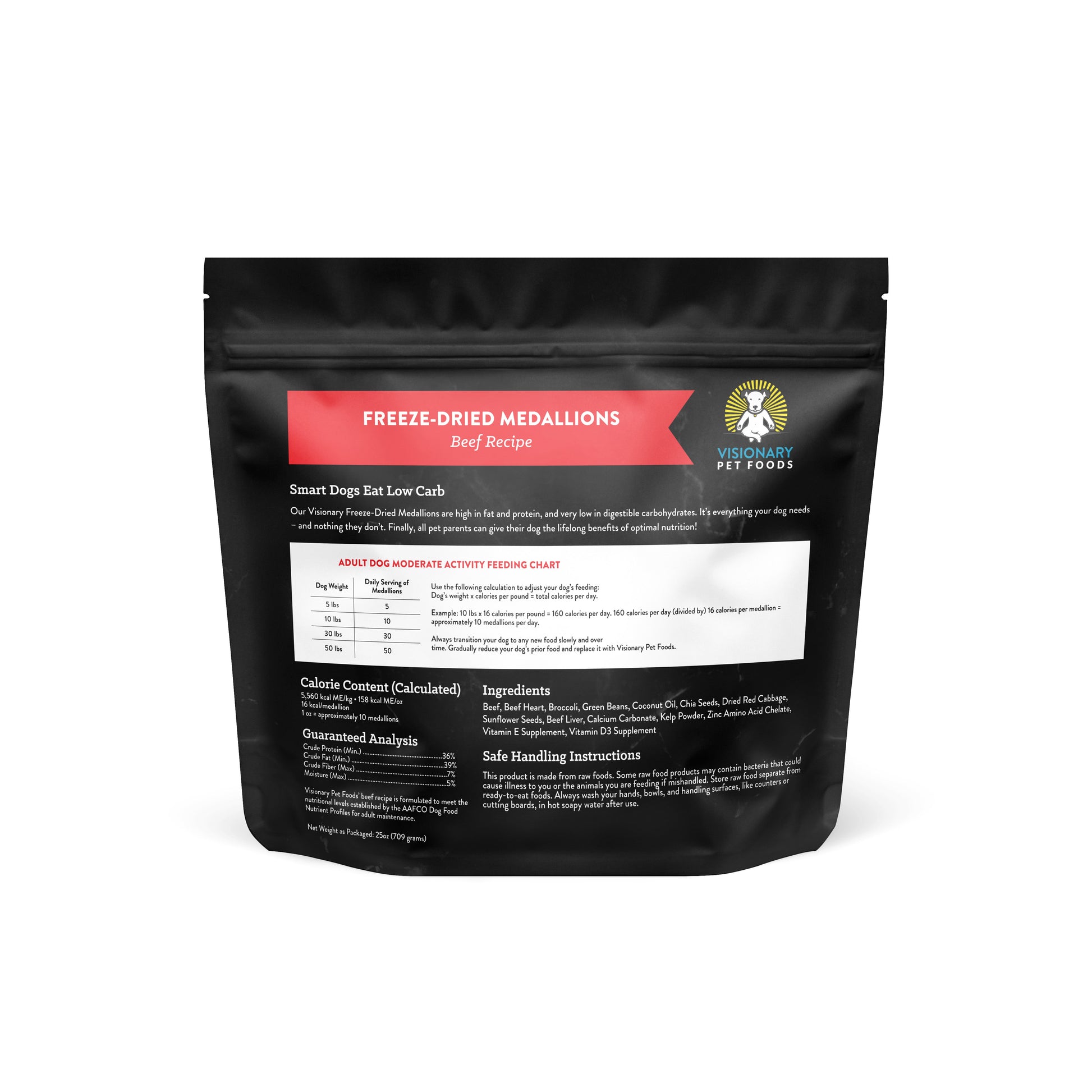 Freeze Dried Food | Beef Recipe | 25oz Bag - Dog Food - Visionary Pet Foods