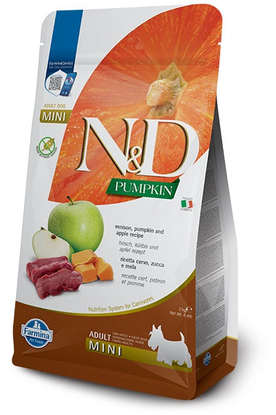 Farmina N&D Adult Dog Food Venison and Apple Recipe 12kg Bag