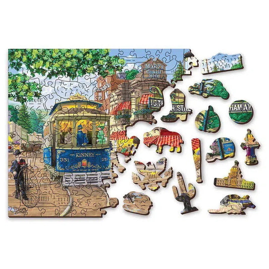 Victorian Street 200 Piece Wood Jigsaw Puzzle Wooden City