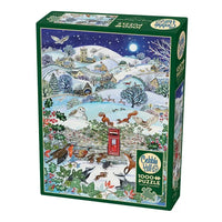 Village on a Winter Night 1000 Piece Jigsaw Puzzle Cobble Hill