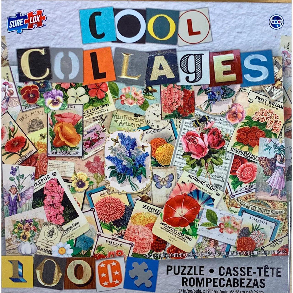 Vintage Garden Seeds Cool Collages 1000 Piece Jigsaw Puzzle Sure Lox