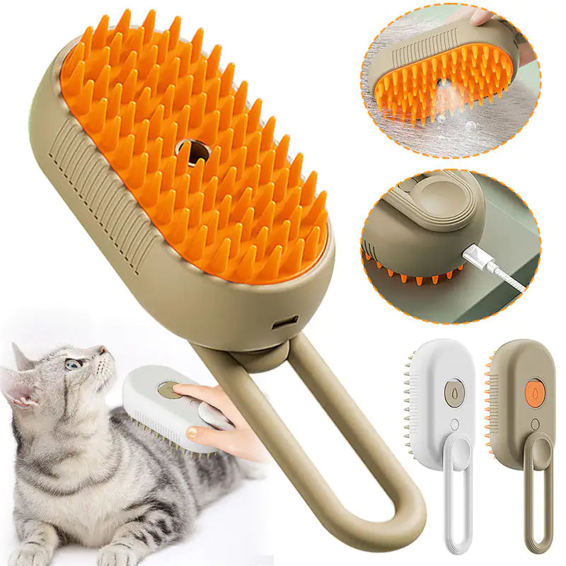 Cat Steam Brush Steamy Dog Brush 3 In 1