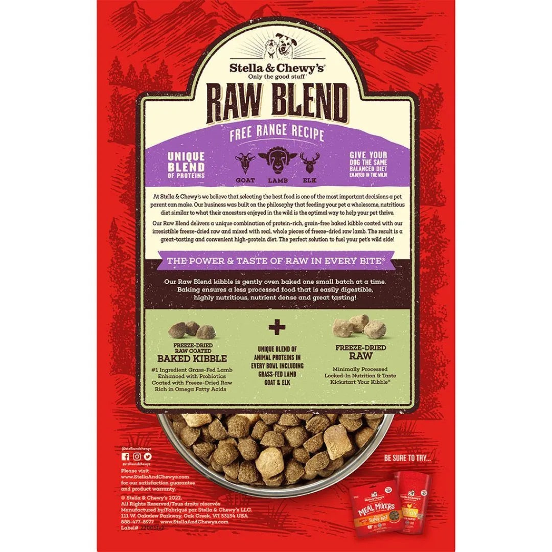 Stella & Chewy’s Raw Blend Free Range Recipe Dog Food - Stella & Chewy's Dry Dog Food - The Family Pet
