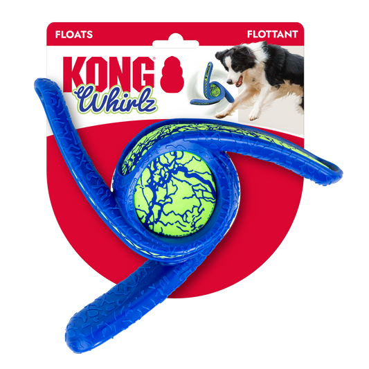KONG Dog Whirlz Throw Medium Large Interactive Dog Toy Play - main product image