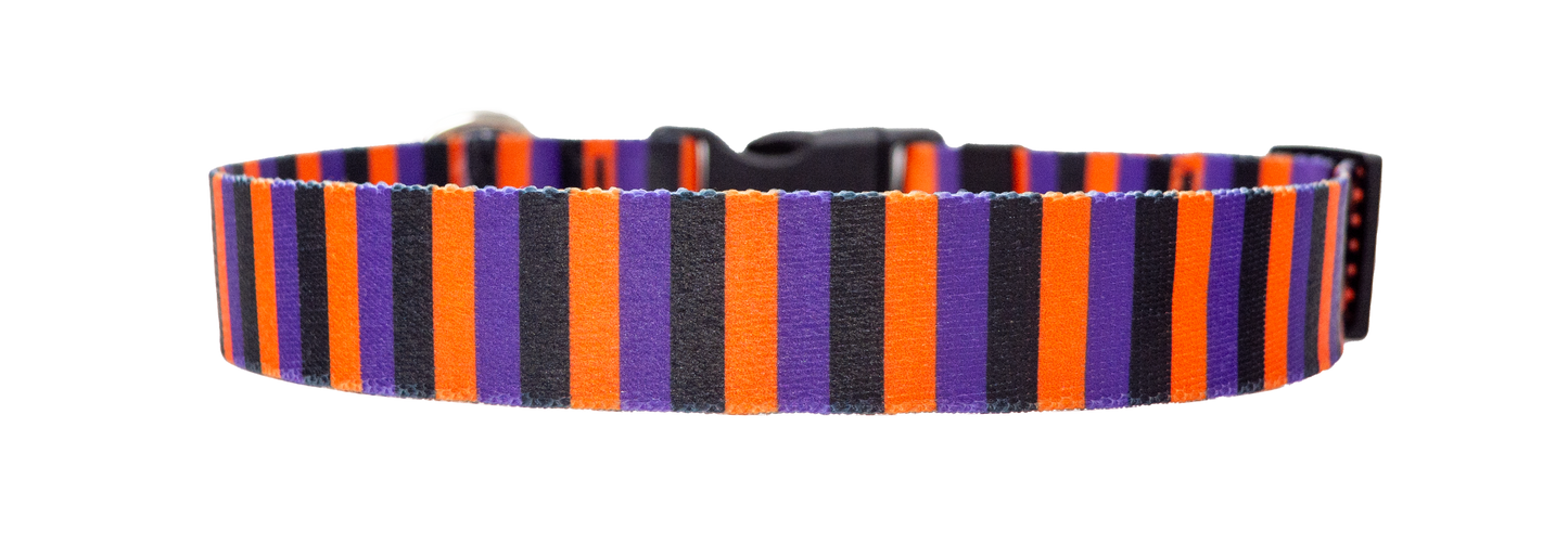 Witchy Stripes Dog Collar