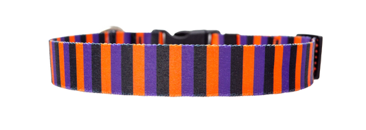 Witchy Stripes Dog Collar