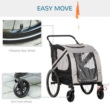 2-In-1 Pet Bike Trailer Stroller Jogging 🚴