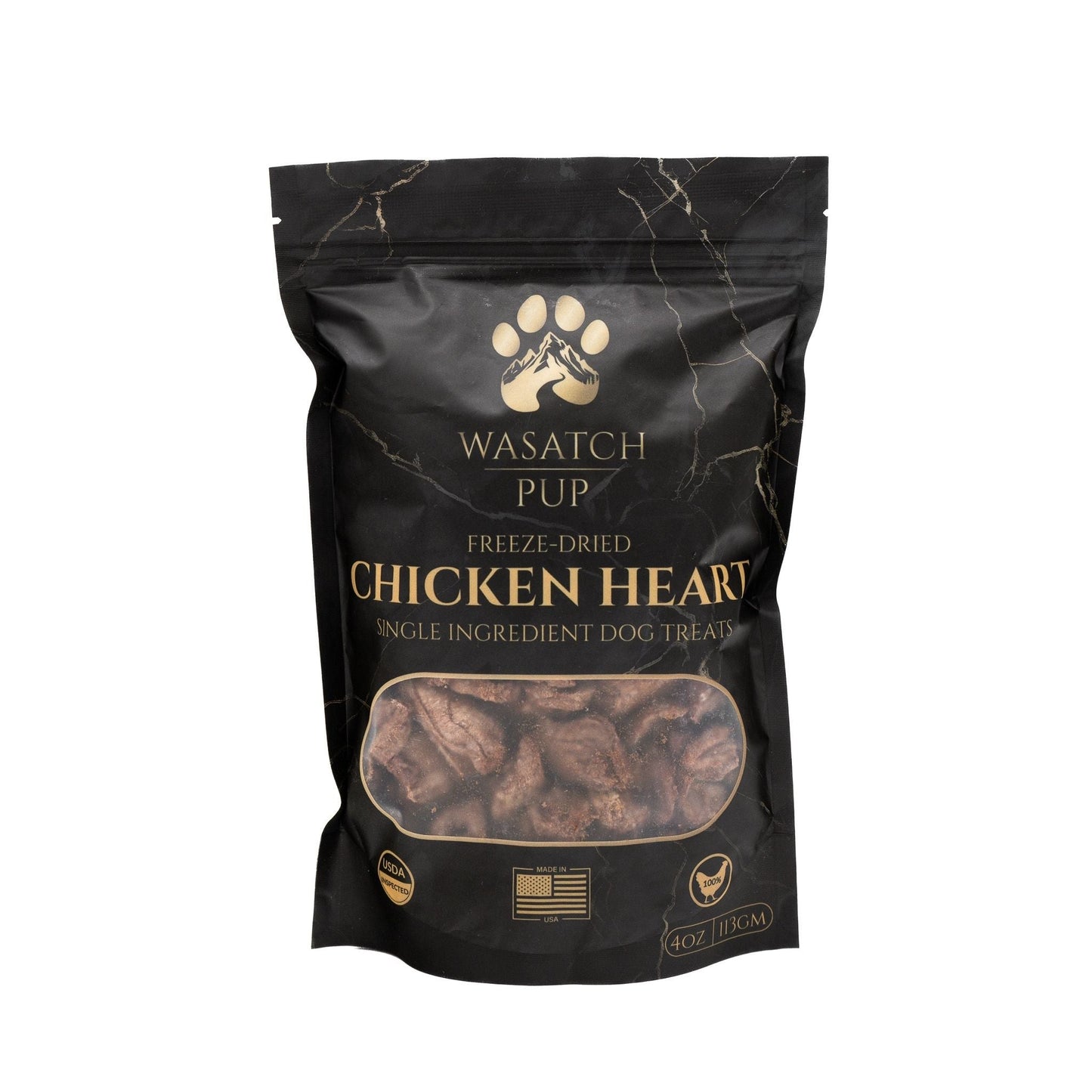 Freeze - Dried Chicken Heart | Single Ingredient Dog Treats - Wasatch Pup