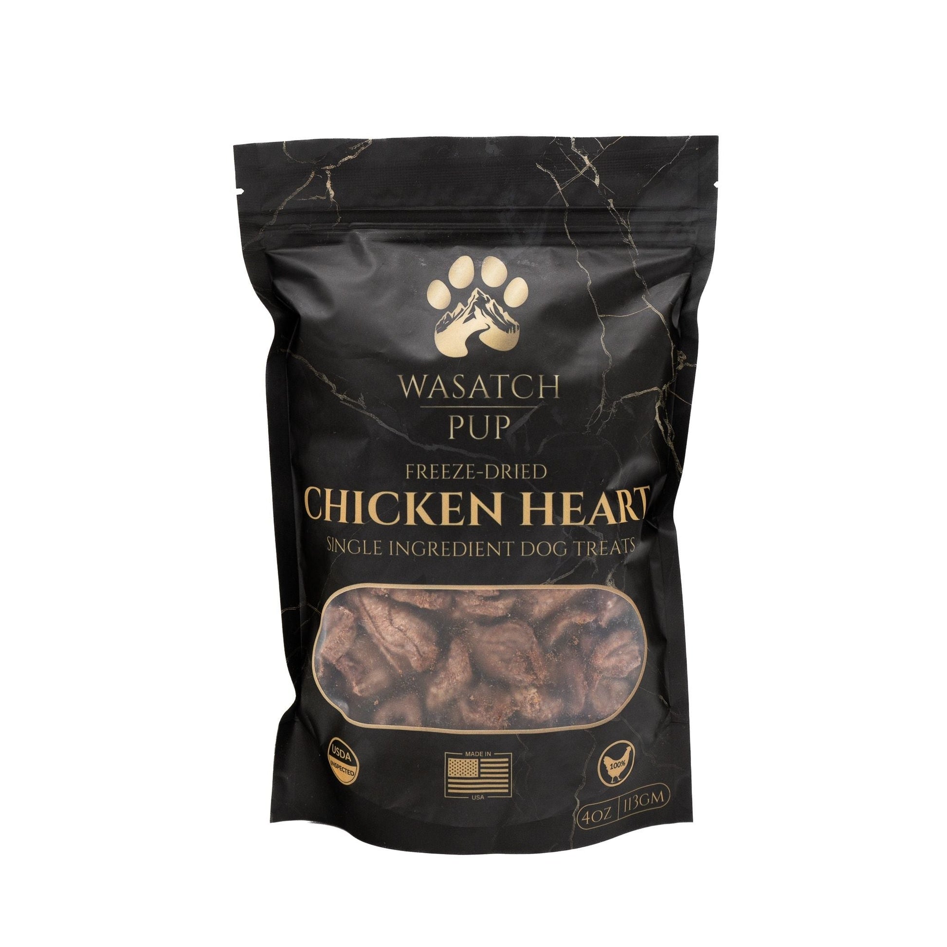 Freeze - Dried Chicken Heart | Single Ingredient Dog Treats - Wasatch Pup
