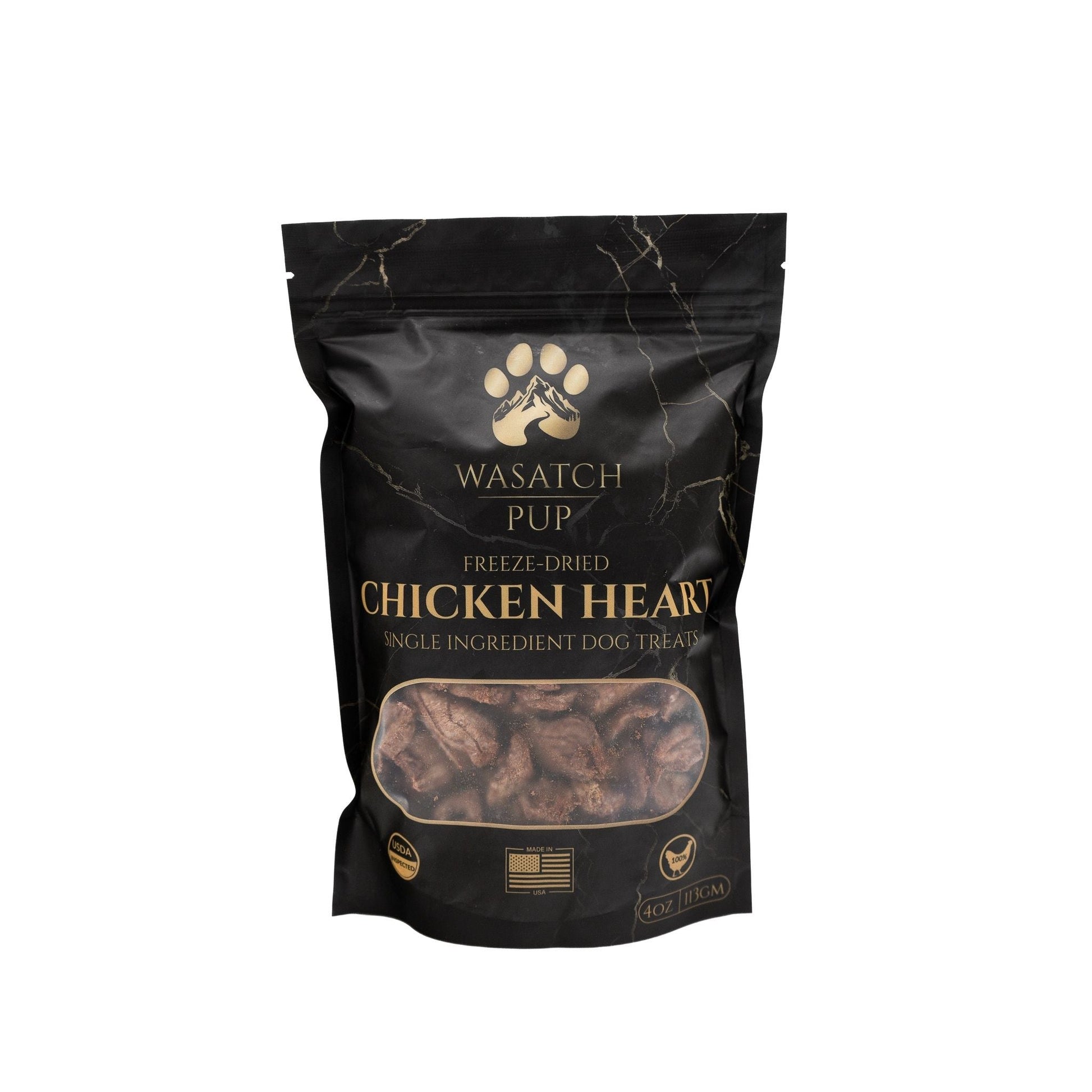 Freeze - Dried Chicken Heart | Single Ingredient Dog Treats - Wasatch Pup
