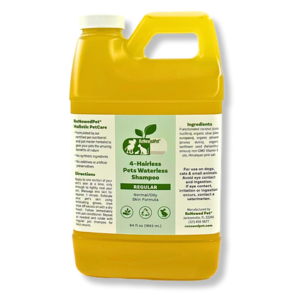 4 - HAIRLESS PETS REGULAR WATERLESS SHAMPOO - 4 Nudie Pets - ReNewedPet