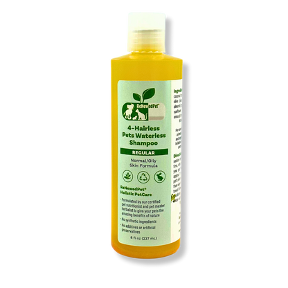 4 - HAIRLESS PETS REGULAR WATERLESS SHAMPOO - 4 Nudie Pets - ReNewedPet