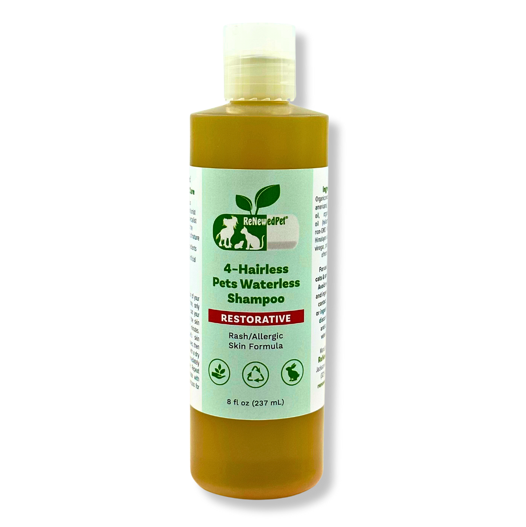 4 - HAIRLESS PETS RESTORATIVE WATERLESS SHAMPOO - 4 Nudie Pets - ReNewedPet