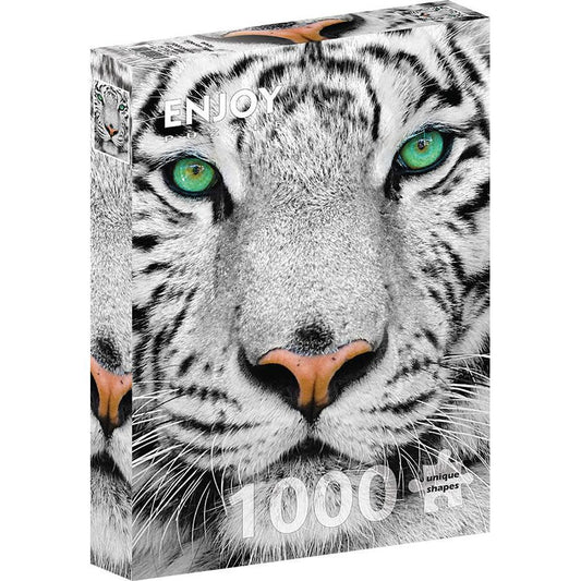 White Siberian Tiger 1000 Piece Jigsaw Puzzle Enjoy