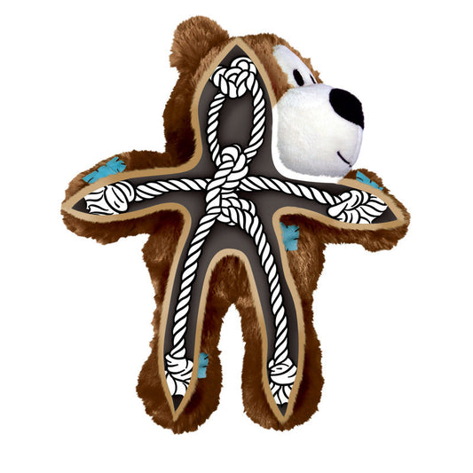 KONG Wild Knots Bear Plush Dog Toy Durable Play - detail view