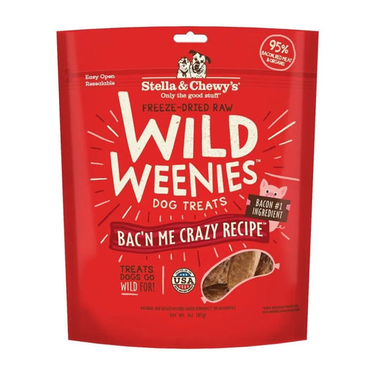 Stella & Chewy’s Freeze Dried Wild Weenies Bacon Dog Treats (3oz)