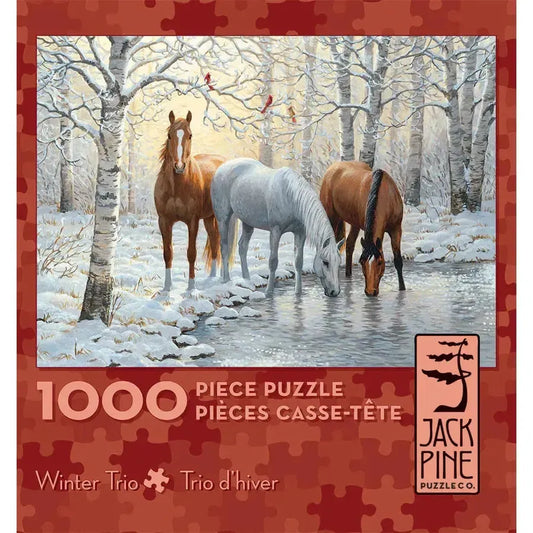 Winter Trio 1000 Piece Jigsaw Puzzle Jack Pine
