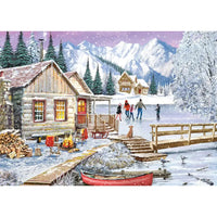 Winter in the Cabin 1000 Piece Jigsaw Puzzle Gibsons