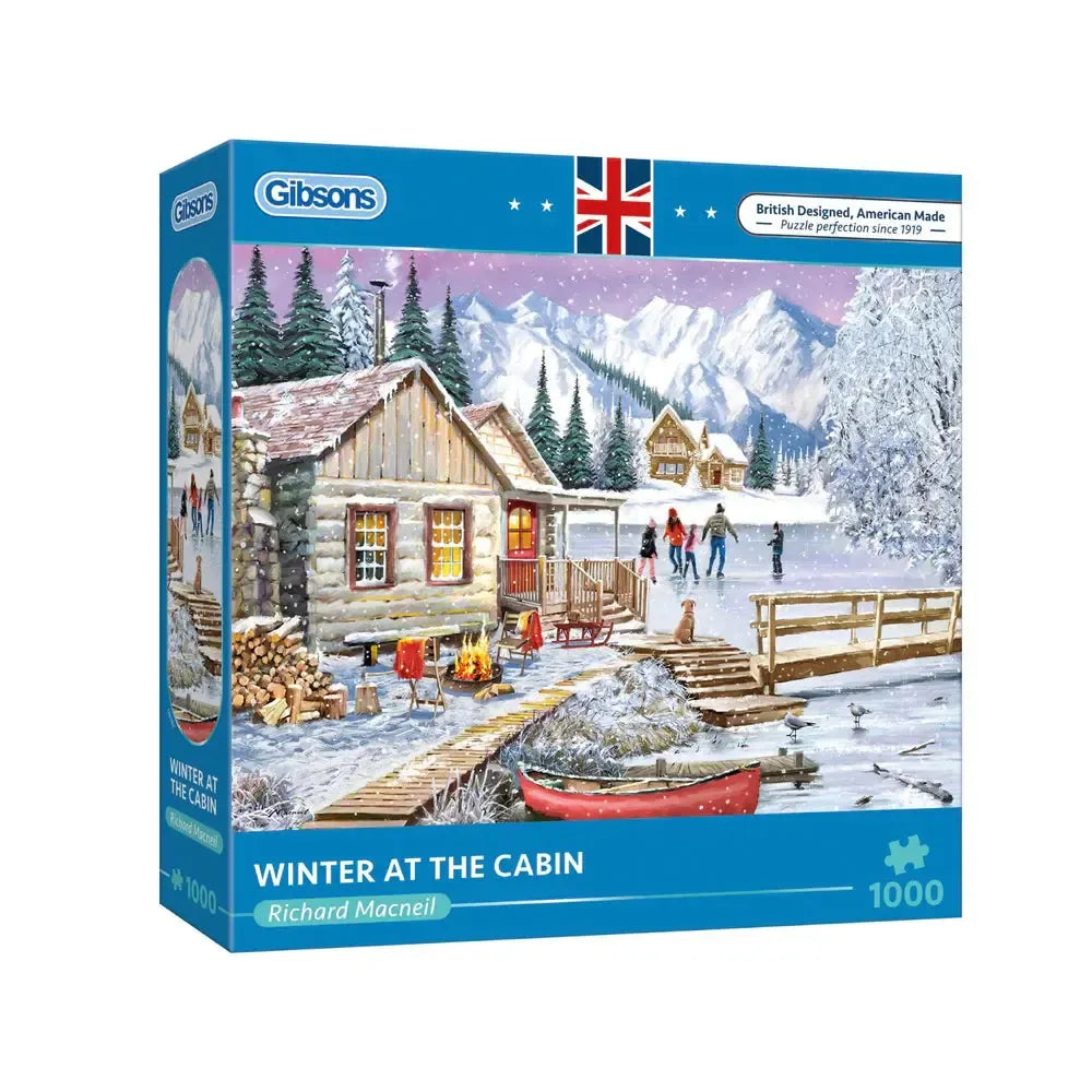 Winter in the Cabin 1000 Piece Jigsaw Puzzle Gibsons