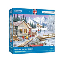 Winter in the Cabin 1000 Piece Jigsaw Puzzle Gibsons