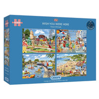 Wish You Were Here Set of 4 500 Piece Jigsaw Puzzles Gibsons
