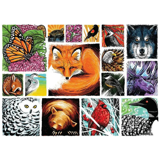 Woodland Critters "Mixed Up" 1000 Piece Jigsaw Puzzle PuzzleTwist