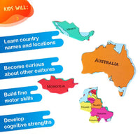 World GeoPuzzle 68 Piece Jigsaw Puzzle Geotoys