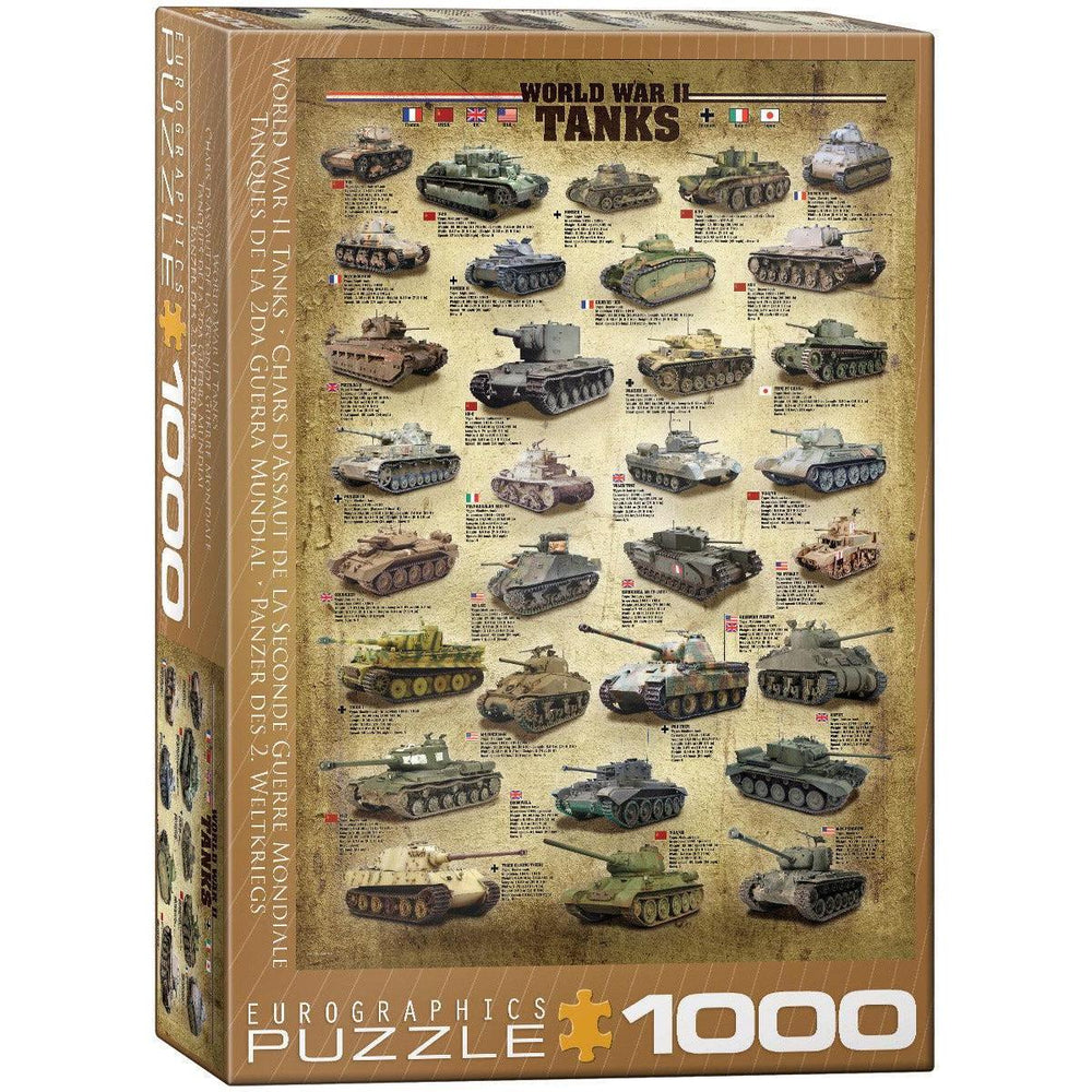 World War 2 Tanks 1000 Piece Jigsaw Puzzle Eurographics