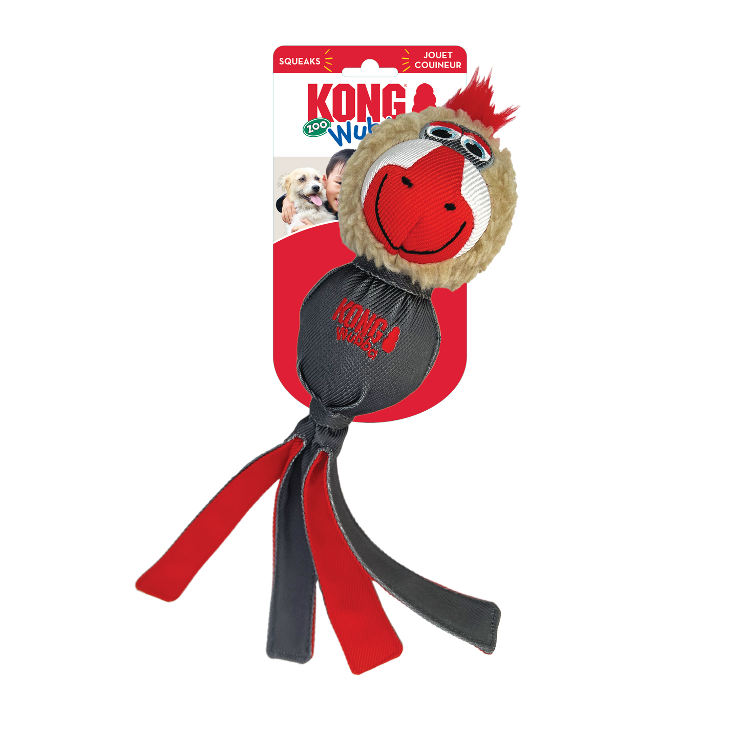 Kong Wubba Zoo Mandrill Large Dog Toy 🐕