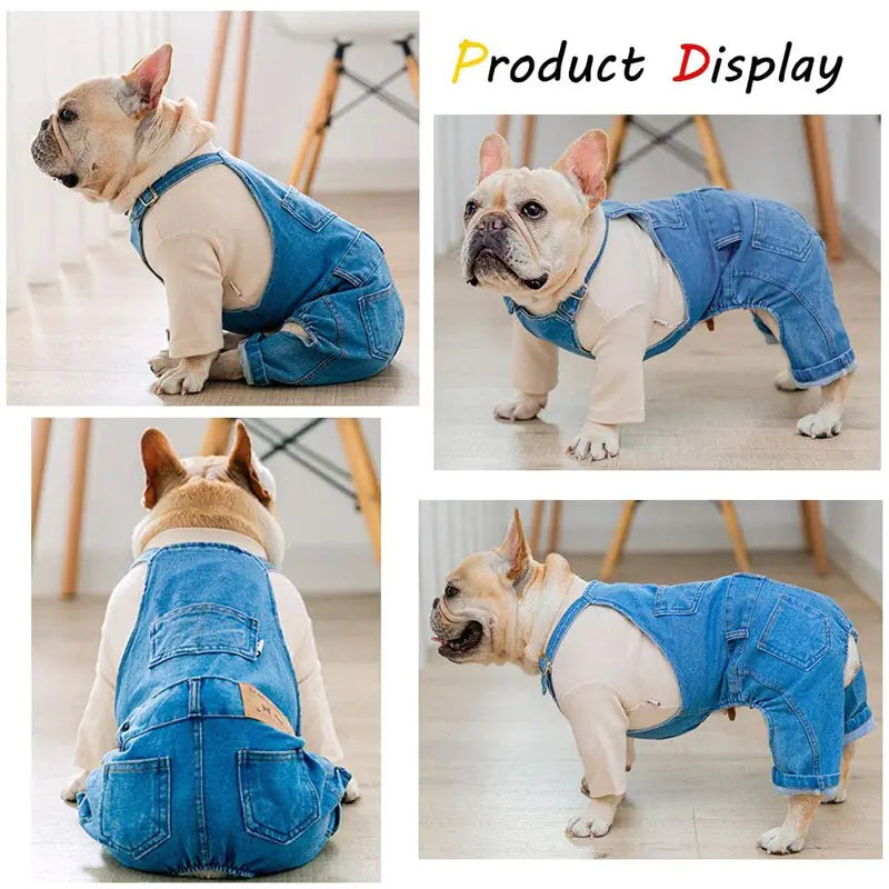 Denim Pet Dog Clothes Jumpsuits - Mimarta