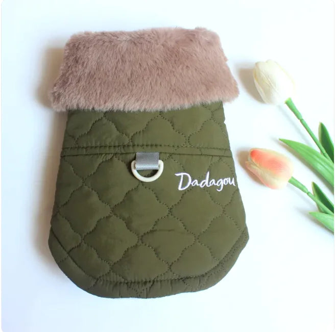 Winter Vest for Cats & Small Dogs - Ameraeon - Green - Large - 8DJY6OORB