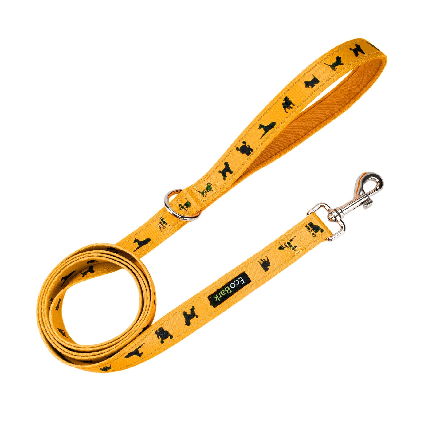 Dog Leash EcoBark Yellow Leash- Padded Comfort Grip Padded - gallery product image for dog leash