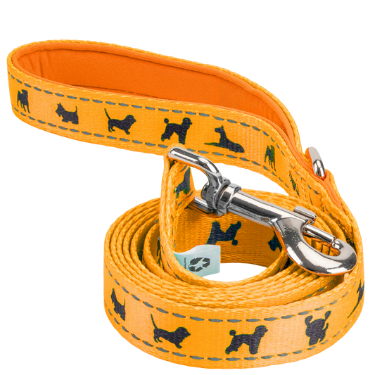 Dog Leash EcoBark Yellow Leash- Padded Comfort Grip Padded - main product image for dog leash