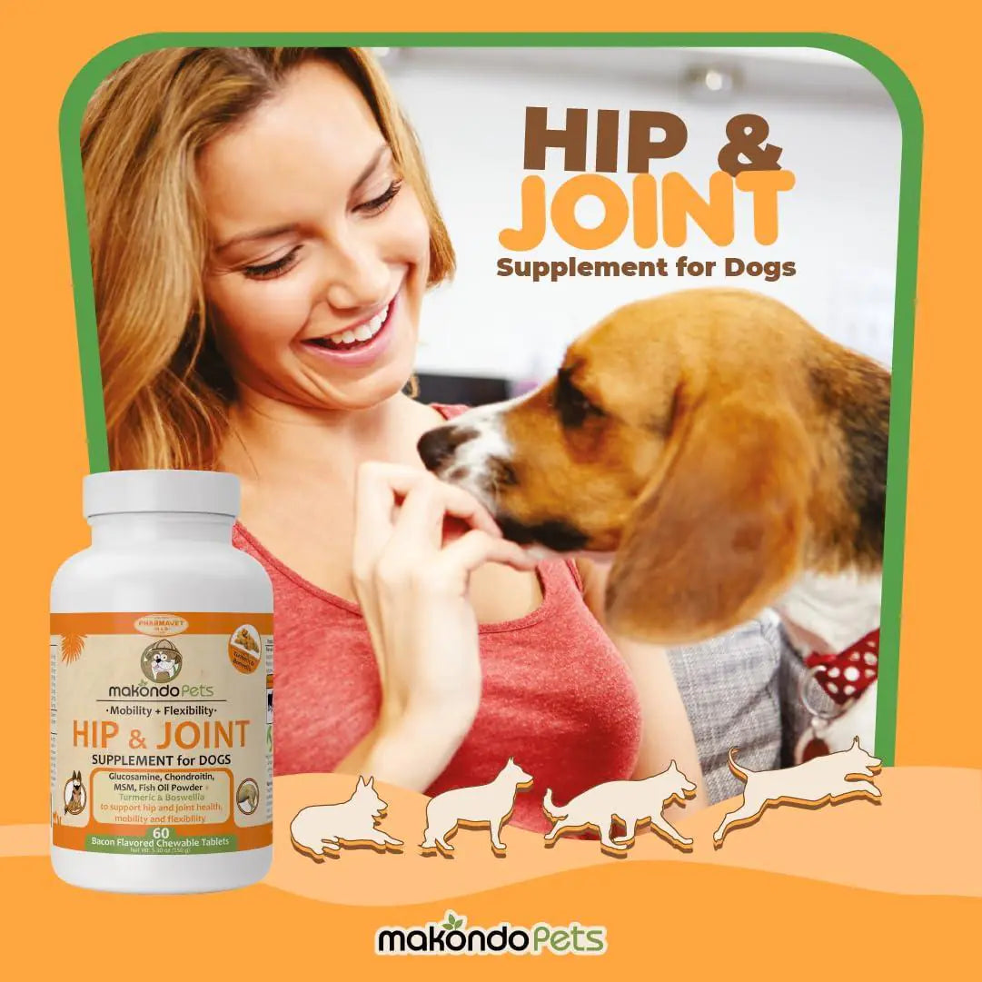 Dog Hip and Joint Supplement with Glucosamine Turmeric for