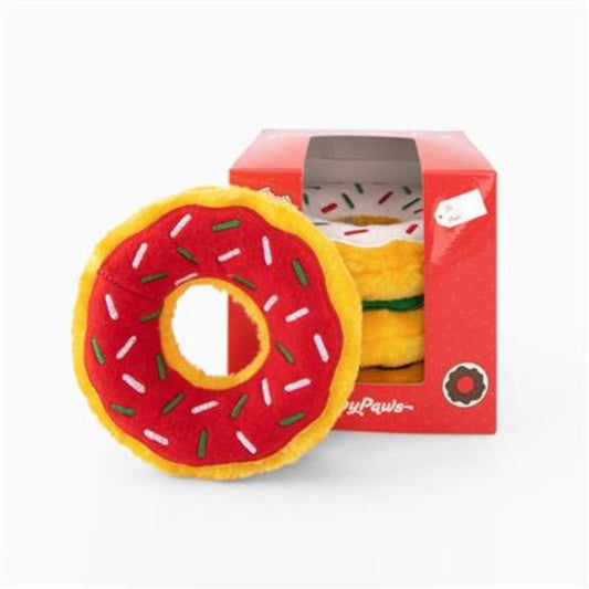 Holiday Donutz Gift Box (4-pack) Dog Toys