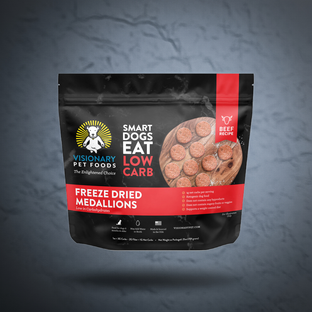 Freeze Dried Food | Beef Recipe | 25oz Bag - Dog Food - Visionary Pet Foods