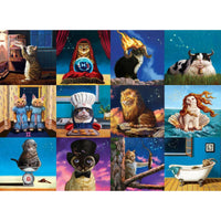 Zodiac Cats 1000 Piece Jigsaw Puzzle Eurographics
