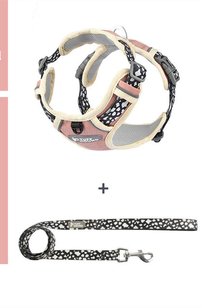 The Dog's Chest Strap Goes Out And Walks Leash