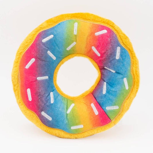 Jumbo Rainbow Donutz Sprinkles Squeaky Dog Toy